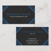 Visitekaartjes voor de bouw in donkerblauw (Voorkant / Achterkant)