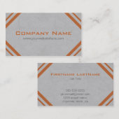 Visitekaartjes voor de bouw in Sinaasappel (Voorkant / Achterkant)