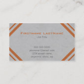 Visitekaartjes voor de bouw in Sinaasappel (Achterkant)