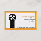 Visitekaartjes voor de bouw — oranje (Achterkant)