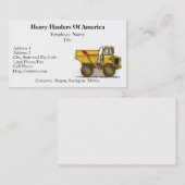 Visitekaartjes voor de bouw van grote pomp (Voorkant / Achterkant)