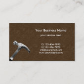 Visitekaartjes voor de bouw van handyman (Achterkant)