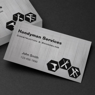 Visitekaartjes voor de bouw van handymanden