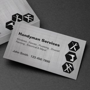 Visitekaartjes voor de bouw van handymanden