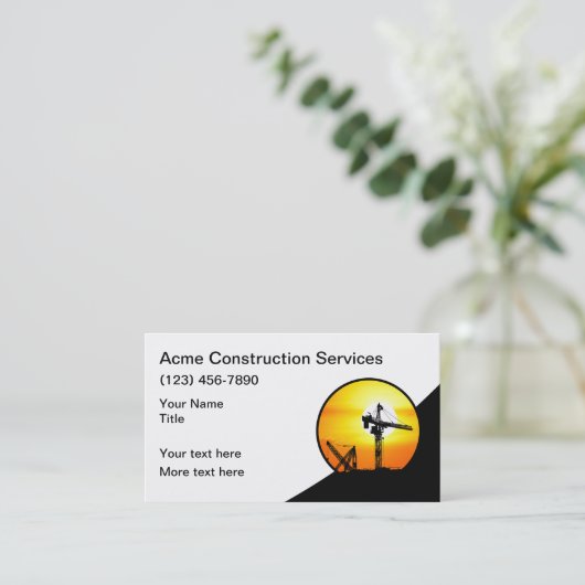 Visitekaartjes voor de bouw van Logo (Staand voorkant)