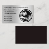 Visitekaartjes voor de bouw van metalen koel (Voorkant / Achterkant)