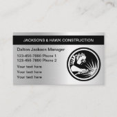 Visitekaartjes voor de bouw van metalen koel (Voorkant)