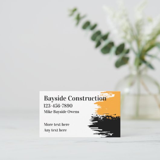 Visitekaartjes voor de bouw van moderne diensten (Staand voorkant)