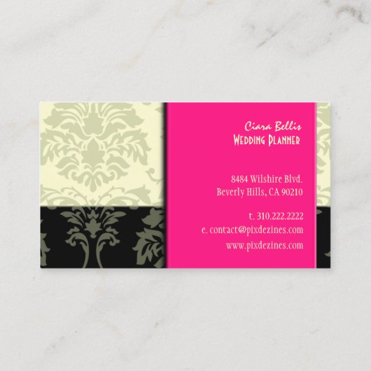 Visitekaartjes voor de donkerroos (Achterkant)