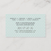 Visitekaartjes voor de fotografie van DSLR-camera  (Achterkant)