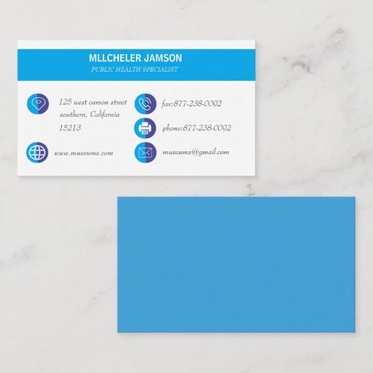 Visitekaartjes voor de gezondheid (Voorkant / Achterkant)