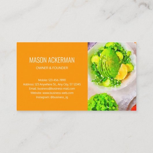 Visitekaartjes voor de gezondheid/levensmiddelen / (Achterkant)