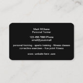 Visitekaartjes voor de koelste persoonlijke traini (Achterkant)