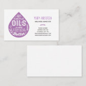 Visitekaartjes voor de leder van etherische olie (Voorkant / Achterkant)