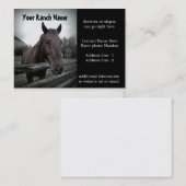 Visitekaartjes voor de levering van paarden of Boe (Voorkant / Achterkant)
