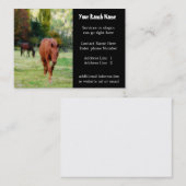 Visitekaartjes voor de levering van paarden of Boe (Voorkant / Achterkant)