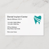 Visitekaartjes voor de Logo van tandheelkundige im (Voorkant)