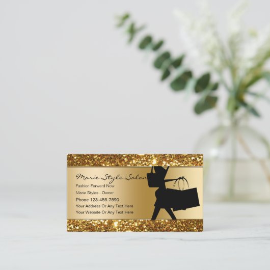 Visitekaartjes voor de Mode en de haarverzorging v (Staand voorkant)