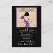 visitekaartjes voor de Mode "Exquise Diva" (Voorkant)