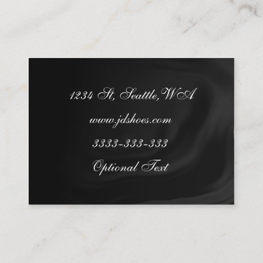 Visitekaartjes voor de Mode van schoenen (Achterkant)