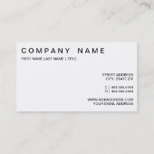 visitekaartjes voor de olie- en gasindustrie (Achterkant)