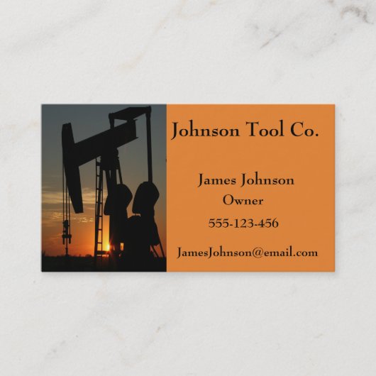 Visitekaartjes voor de olie- en gasindustrie 2 zij (Voorkant)