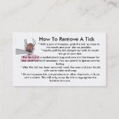 Visitekaartjes voor de opsporing van de ziekte van (Achterkant)