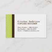 Visitekaartjes voor de perskoeken van taarten (Achterkant)