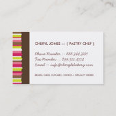 Visitekaartjes voor de perskoeken van taarten (Achterkant)