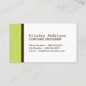 Visitekaartjes voor de perskoeken van taarten (Achterkant)