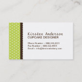 Visitekaartjes voor de perskoeken van taarten (Achterkant)