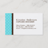 Visitekaartjes voor de perskoeken van taarten (Achterkant)