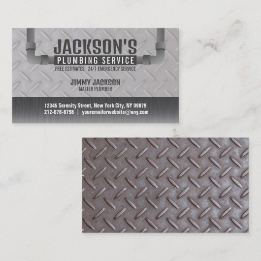 Visitekaartjes voor de plug-in Service met slogan (Voorkant / Achterkant)