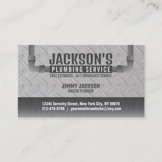 Visitekaartjes voor de plug-in Service met slogan (Voorkant)