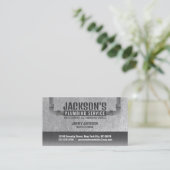 Visitekaartjes voor de plug-in Service met slogan (Staand voorkant)