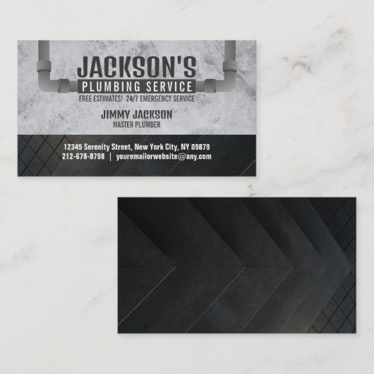 Visitekaartjes voor de plug-in Service met slogan (Voorkant / Achterkant)