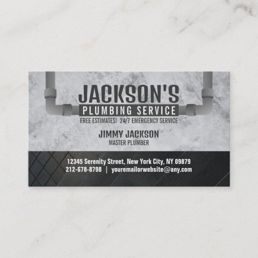 Visitekaartjes voor de plug-in Service met slogan (Voorkant)