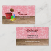 visitekaartjes voor de reiniging van woningen (Voorkant / Achterkant)