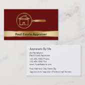 Visitekaartjes voor de taxatie van onroerend goed (Voorkant / Achterkant)