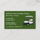 Visitekaartjes voor de verkoop en service van Golf (Voorkant)