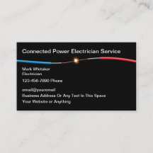 Visitekaartjes voor de vonkdraad van de elektricie