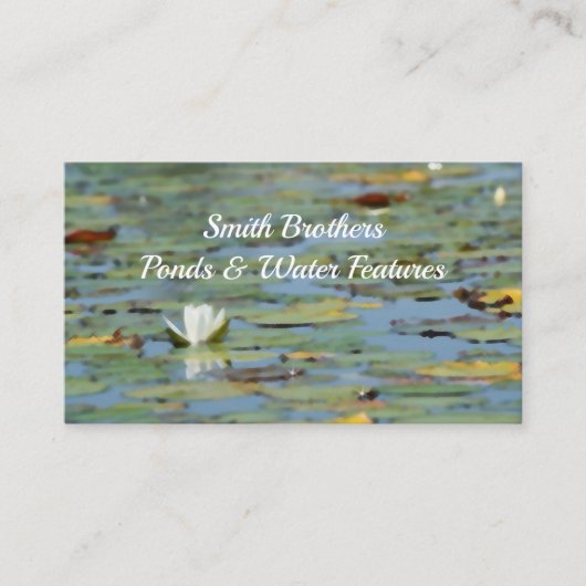 Visitekaartjes voor de Waterverf van de waterlieve (Voorkant)