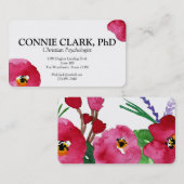 Visitekaartjes voor de Waterverf van Floral (Voorkant / Achterkant)