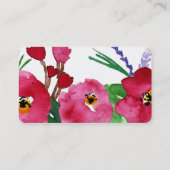 Visitekaartjes voor de Waterverf van Floral (Achterkant)