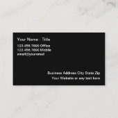 Visitekaartjes voor de werkgelegenheid voor bedrij (Achterkant)