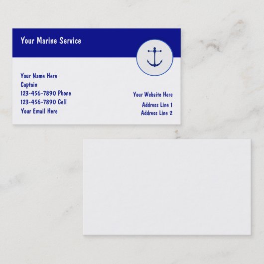 Visitekaartjes voor de zeescheepvaart (Voorkant / Achterkant)