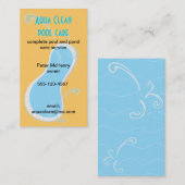 Visitekaartjes voor de Zwemverzorging van zwembade (Voorkant / Achterkant)