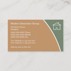 Visitekaartjes voor Decorateur