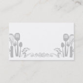 visitekaartjes voor decoratief keukengerei (Achterkant)