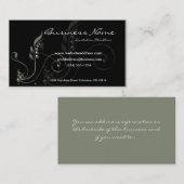 Visitekaartjes voor decoratieve groen-wijnbereidin (Voorkant / Achterkant)